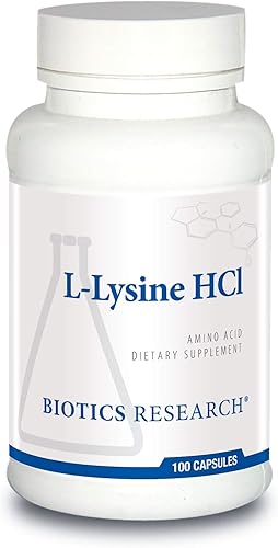 BIOTICS Investigación L Lisina HCI Aminoácido L suplemento de lisina promueve la energía, aumenta la inmunidad, estimula la absorción de calcio 100