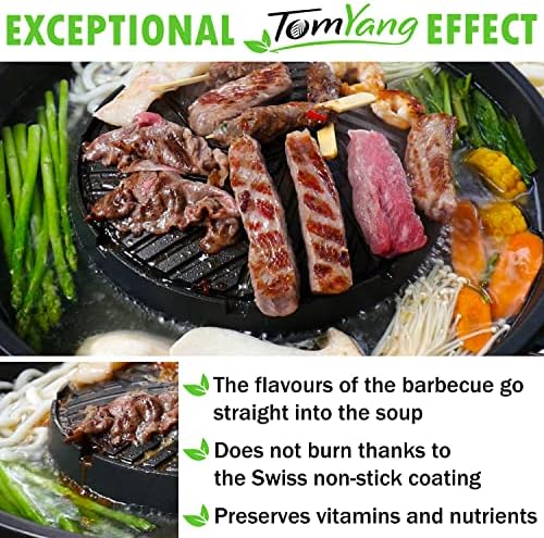 TomYang Hot Pot  The Original Thai Grill & Hot Pot, Electric Thai BBQ Multi Cooker, Swiss Coating, German Design, More than 100 Recipe Videos. Korean food, Hotpot chinese pot, Hot plate, Ramen bowl