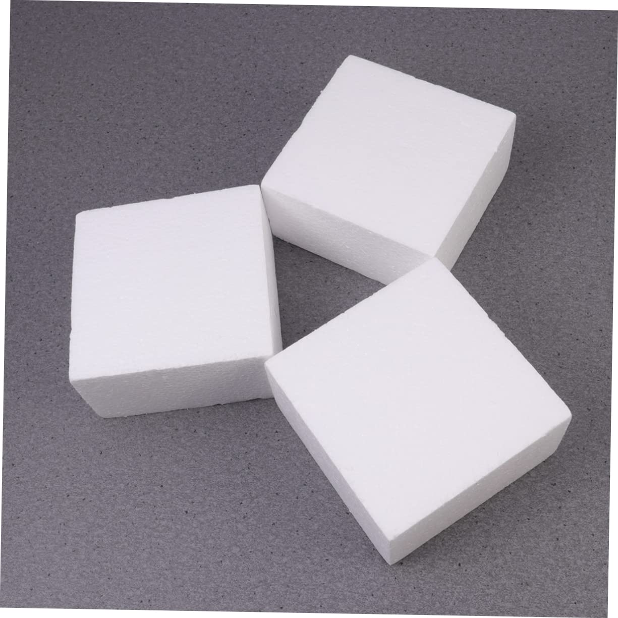 Veemoon 24pièces Moule Fondant Carré DIY Briques pour Création Gâteaux Surfaces Vierges Poncées Peintes Base Centre Table avec Piques Fleurs
