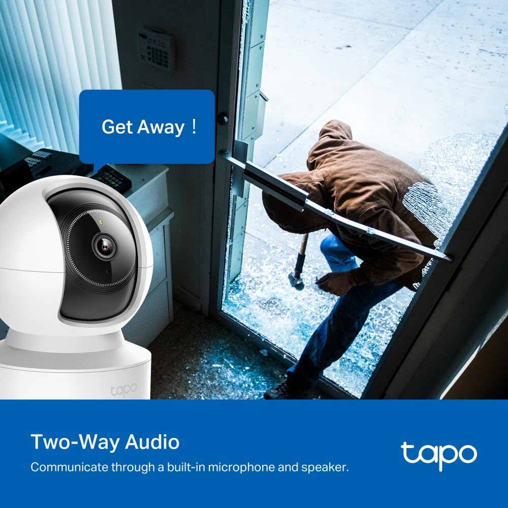 Tapo C222 - Cámara vigilancia WiFi interior, 2K QHD, 360°, Puerto Ethernet | Detección de Movimiento. Visión Nocturna. Alarma Luz y Sonido. Almacenamiento Local o Nube. App Tapo.
