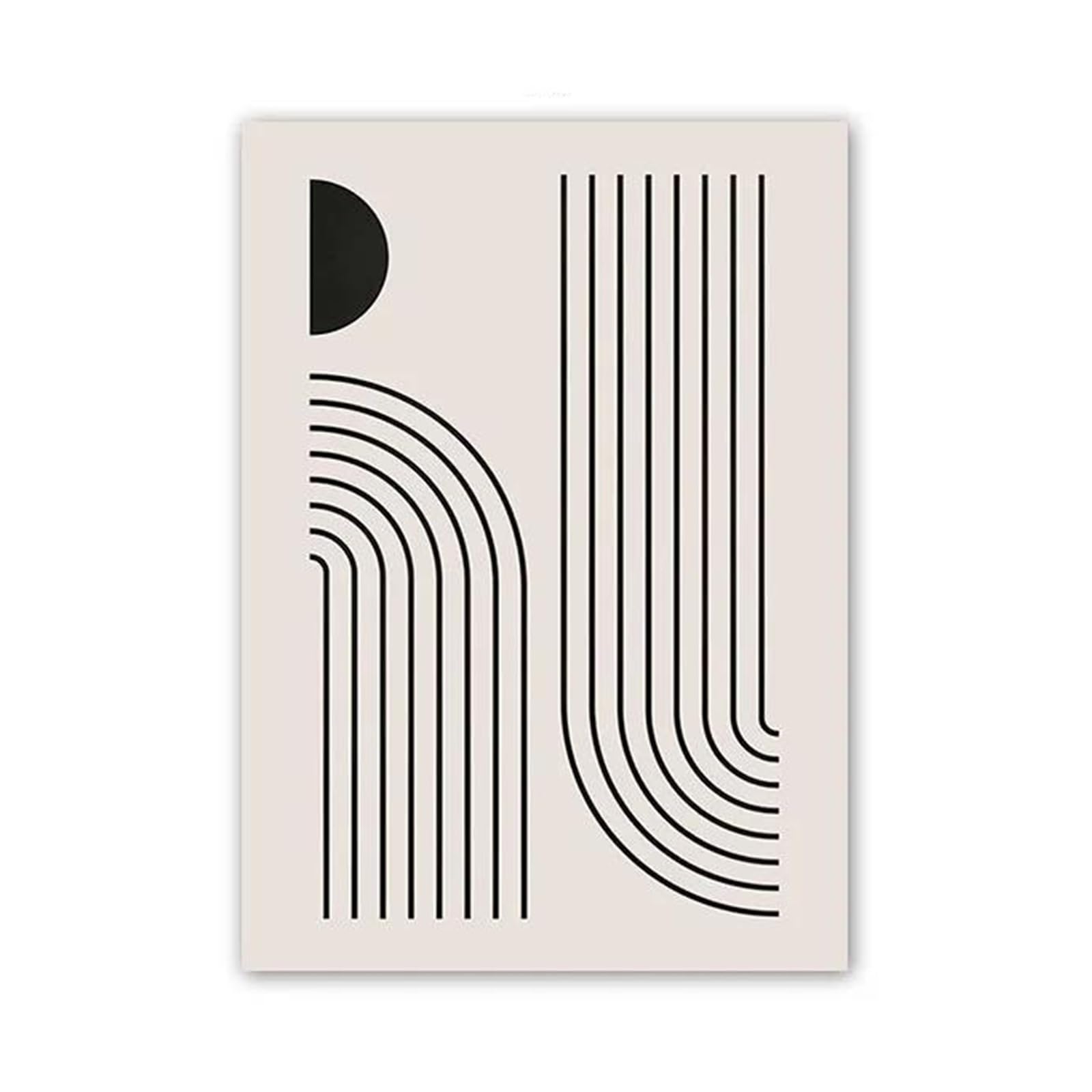 XENITE Wall Art Canvas Prints Vase Leaf Line Geometry Wall Art Canvas Painting No Frame Abstract Prints Pictures For Hotel Bar Living Room Decor(K,50x70cm)