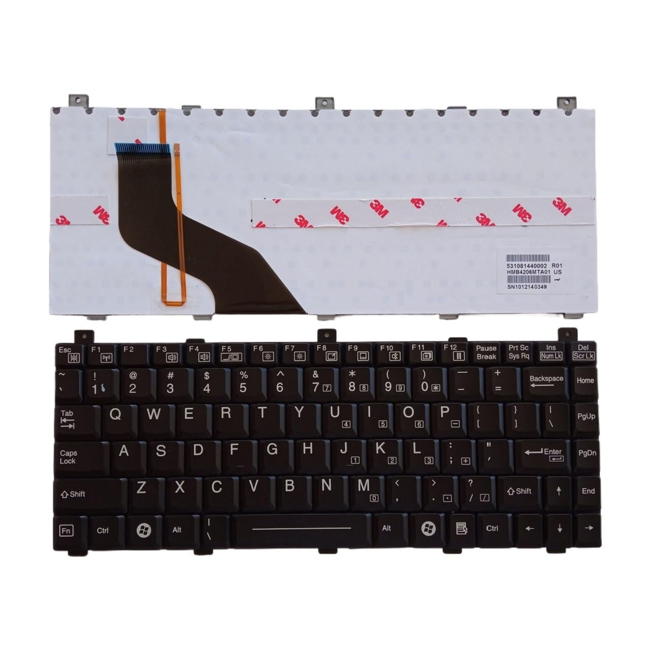 Fácil de reemplazar Teclado retroiluminado en Idioma Estadounidense para portátil Getac B300 S400 HMB4206MTA01