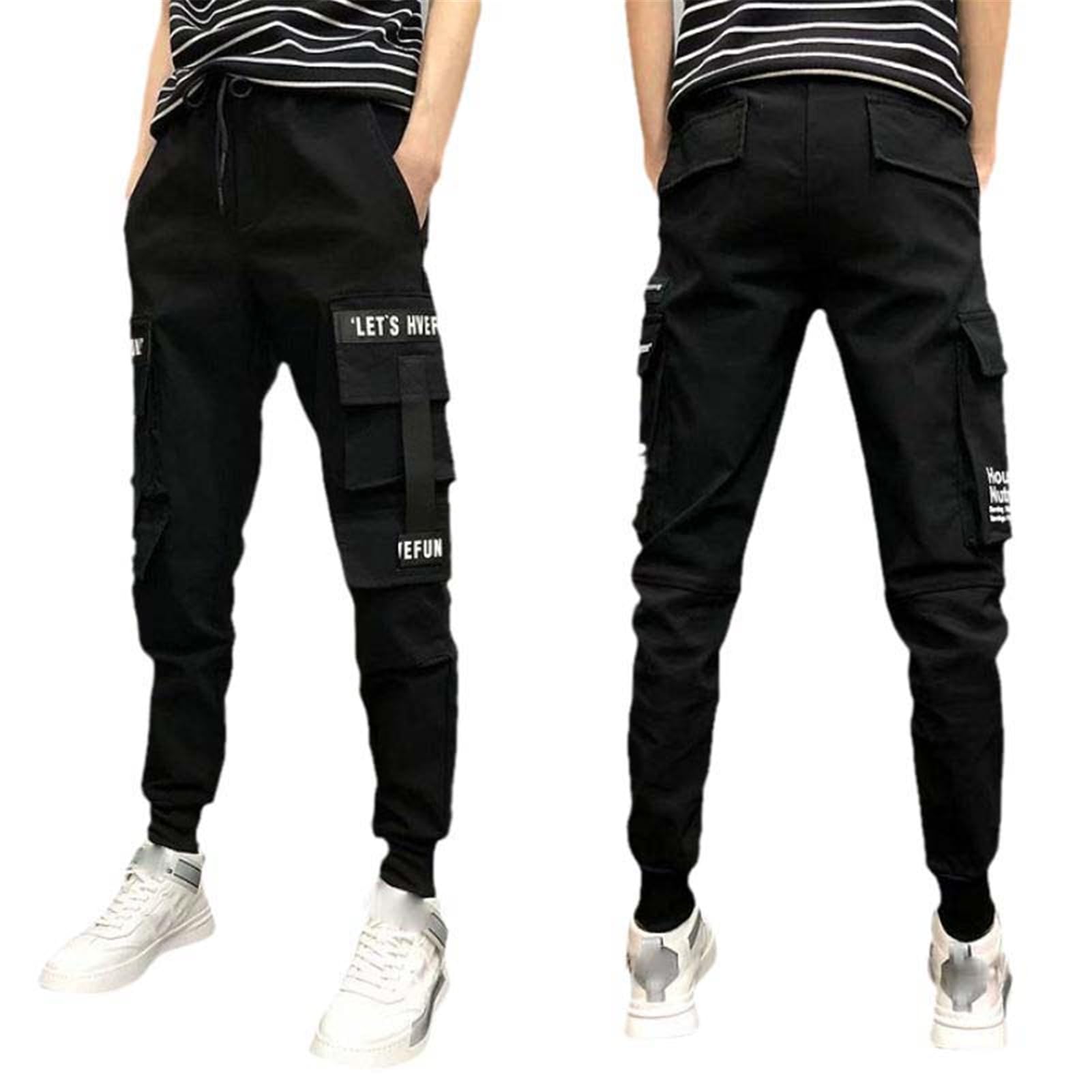 Pantaloni harem da uomo, stile hip hop, primavera/estate, stile cargo, casual