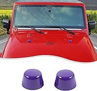 Vista 12 de Moldura decorativa de goma para capó del motor compatible con Jeep Wrangler JK JKU 2007-2018 (azul)