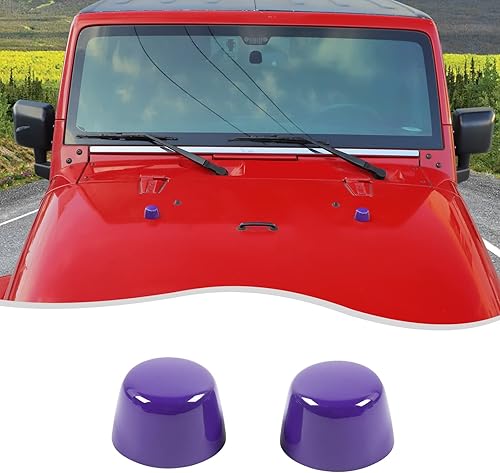 Miniatura 12 de Moldura decorativa de goma para capó del motor compatible con Jeep Wrangler JK JKU 2007-2018 (rosa)