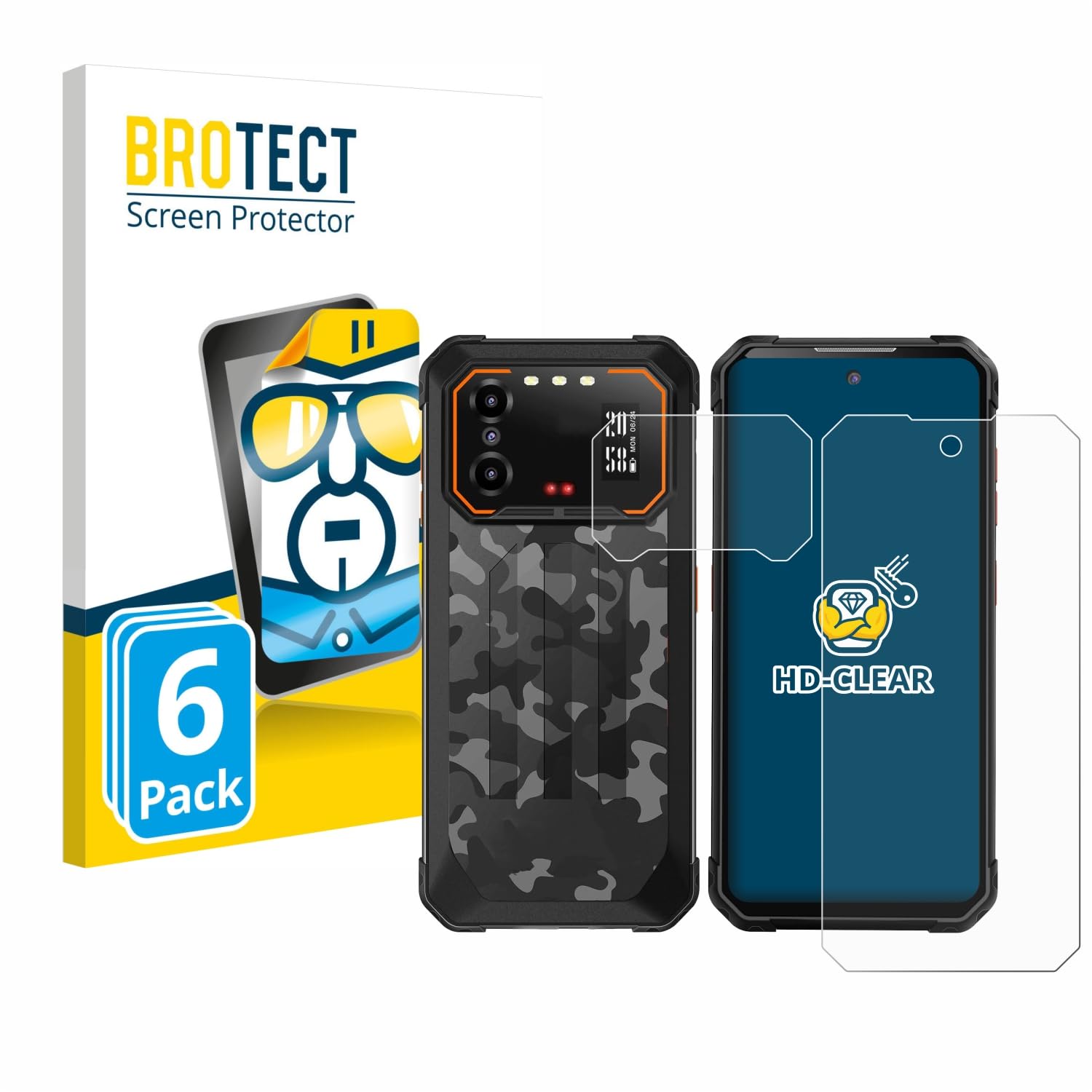 brotect Screen Protector Compatible with iiiF150 B1 Pro (Front+Camera) (6 Pack) - HD-Clear Protection Film