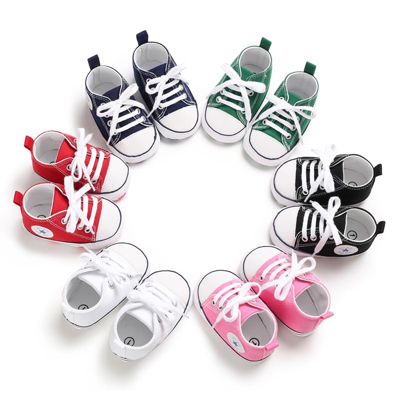 Baby Girls Boys Sneakers Toddler Shoes Canvas First Walking Shoes Newborn Anti-Slip Prewalker Sneakers — view 6