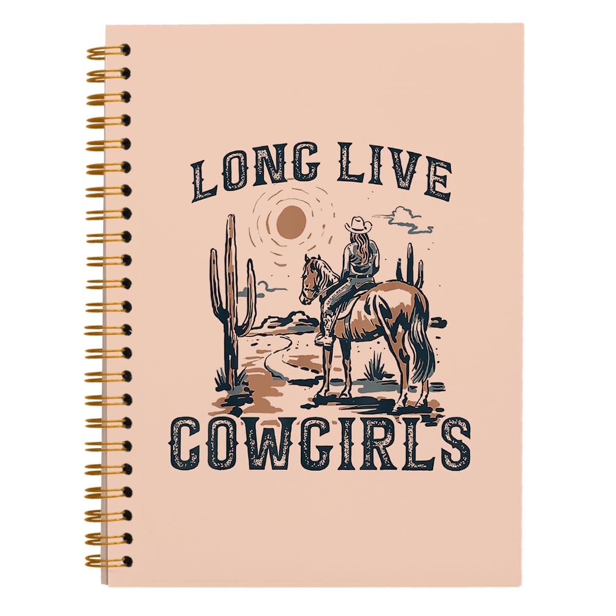 hold fizz Pink Western Horse Notebook Journal, Horse Gifts for Women Girls Horse Lovers, Western Office Supplies, Hardcover Spiral Notebook 5.5x8.3