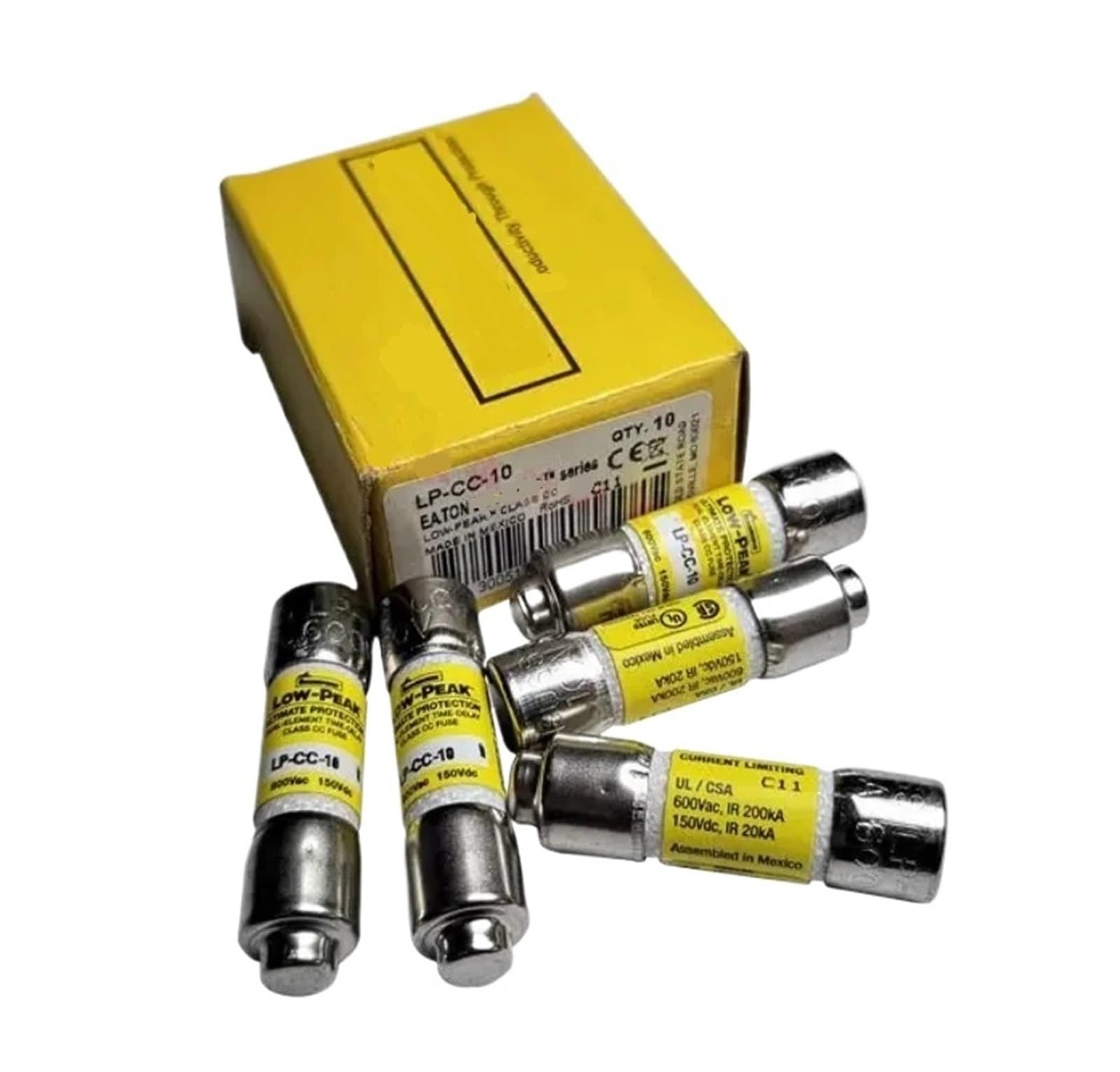 10 fusibles LP-CC-1-2-3-4-5-6-7-10-12-15-20-25-30 de 600 V CA, x 38 mm | 10A