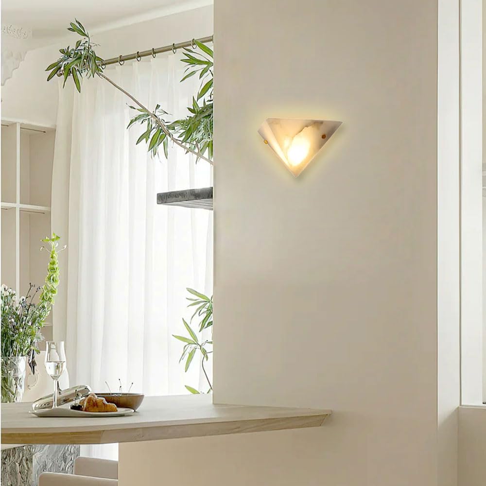 Lampada da parete in alabastro in stile industriale nordico