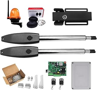 Automatic Sliding Gate Opener Automatic Door Opener Kit Heavy Duty Double Door Operator for Double Swing Doors Up to 16 Feet Or 880 Lbs AC Motor Pure Copper Motor, Durable and Reliable (Color : KIT K