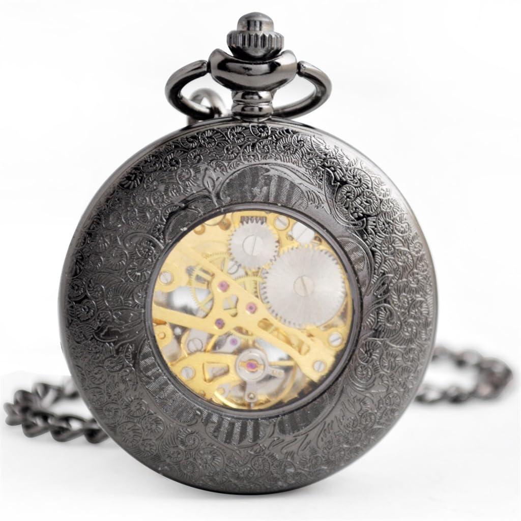Reloj de Bolsillo mecánico Cadena Hueca mecánica for Hombre, Informal, Grande, Colgante, Accesorios for Reloj(3-Pack)