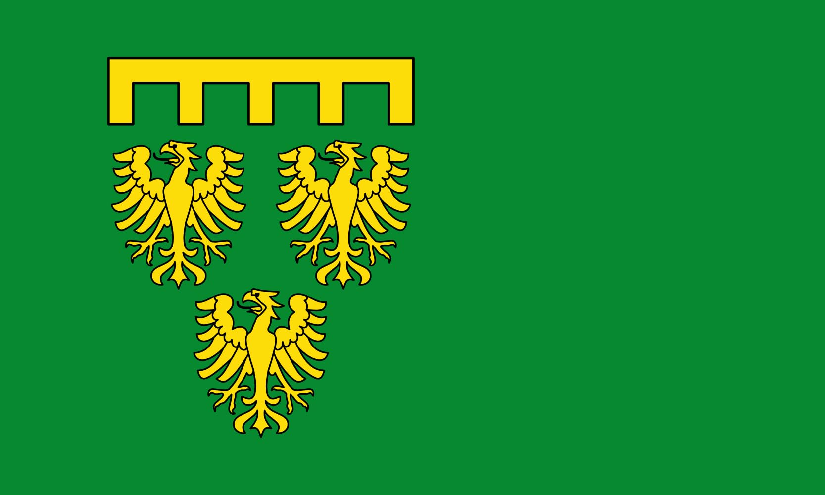 Drapeau XL Rommerskirchen vert idéal pour pavoiser votre jardin