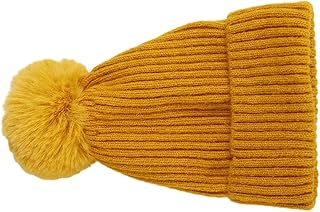 Gorro de punto con pompón para adultos, gorro de color liso, gorro lindo para estudiantes, ciclismo al aire libre, esquí, gorro de Navidad frío de invierno