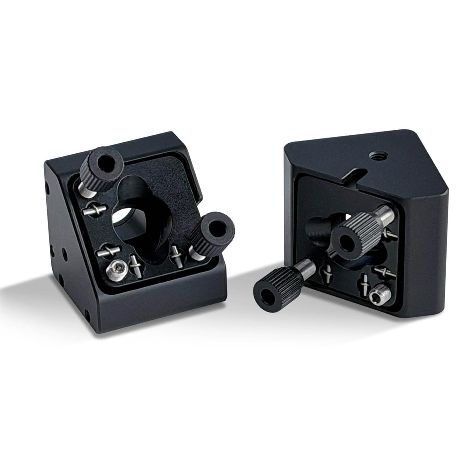 XNZJHPP Adjustable Right Angle Mirror Mount for Optical Experiments, 45° Light Path Converter, Compatible with Threads, Ideals for Precision Alignment and Setup. (L16T)