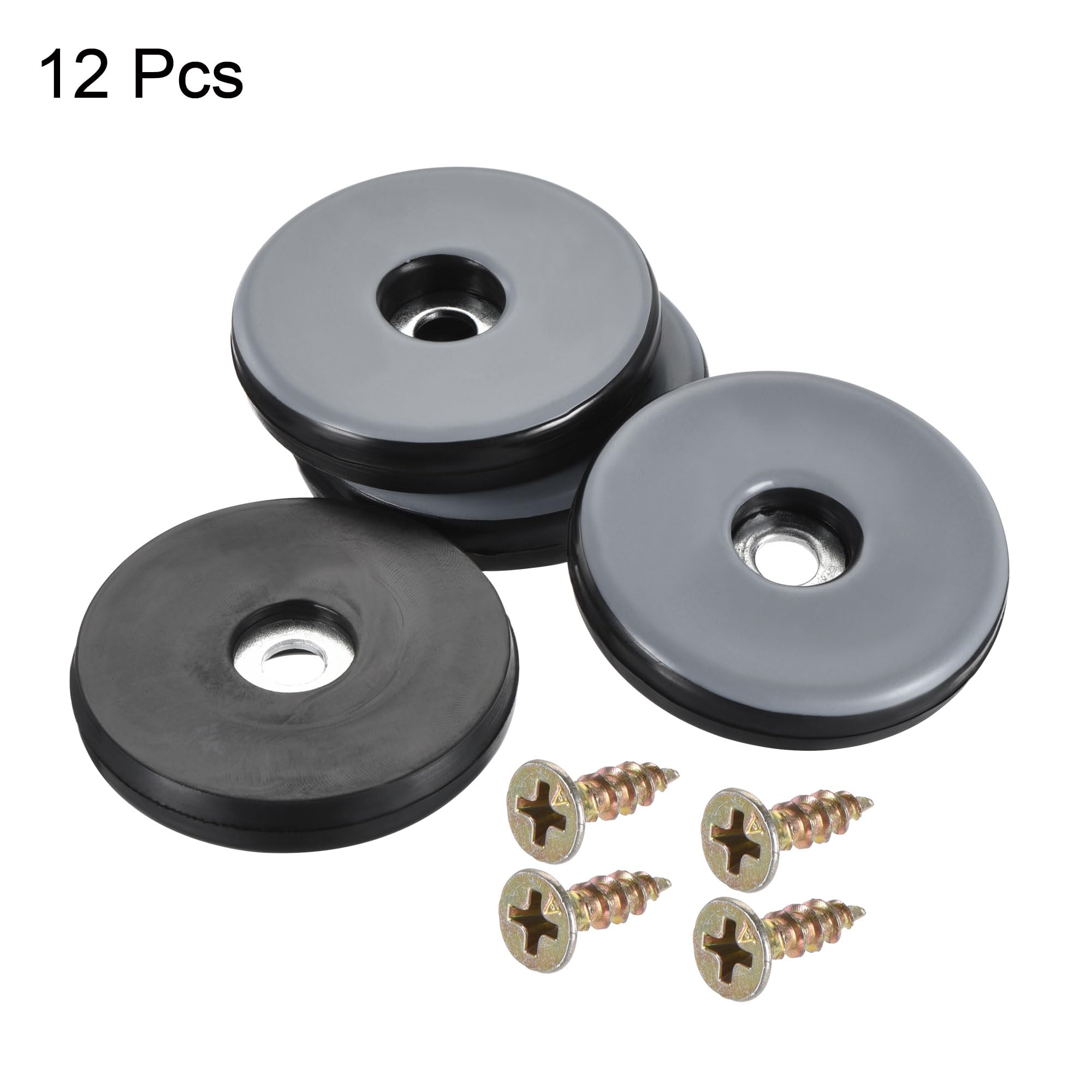 uxcell 38mm Furniture Feet Slider Glides Screw-in Chair Leg Protector Pads PTFE 12pcs — view 3