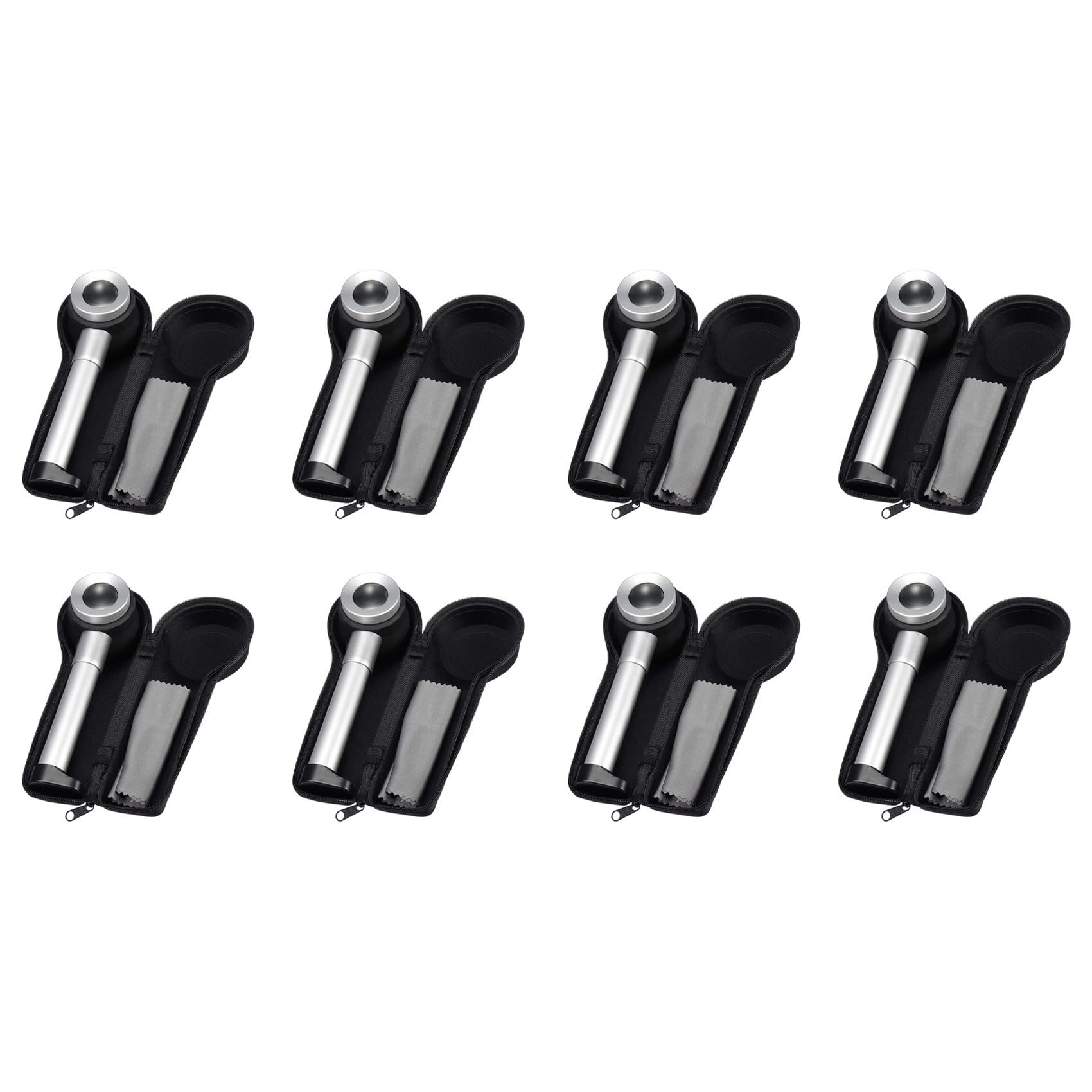 Jnchdghwa 8pcs Handheld 45X Folding Linen Tester Metal Magnifiers Cloth Thread Counter Magnifier Magnifying Glass with Light