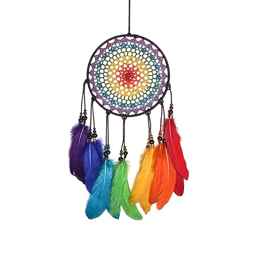 Dream Catcher Wall Decor Kit with Feathers and Beads Pendant,