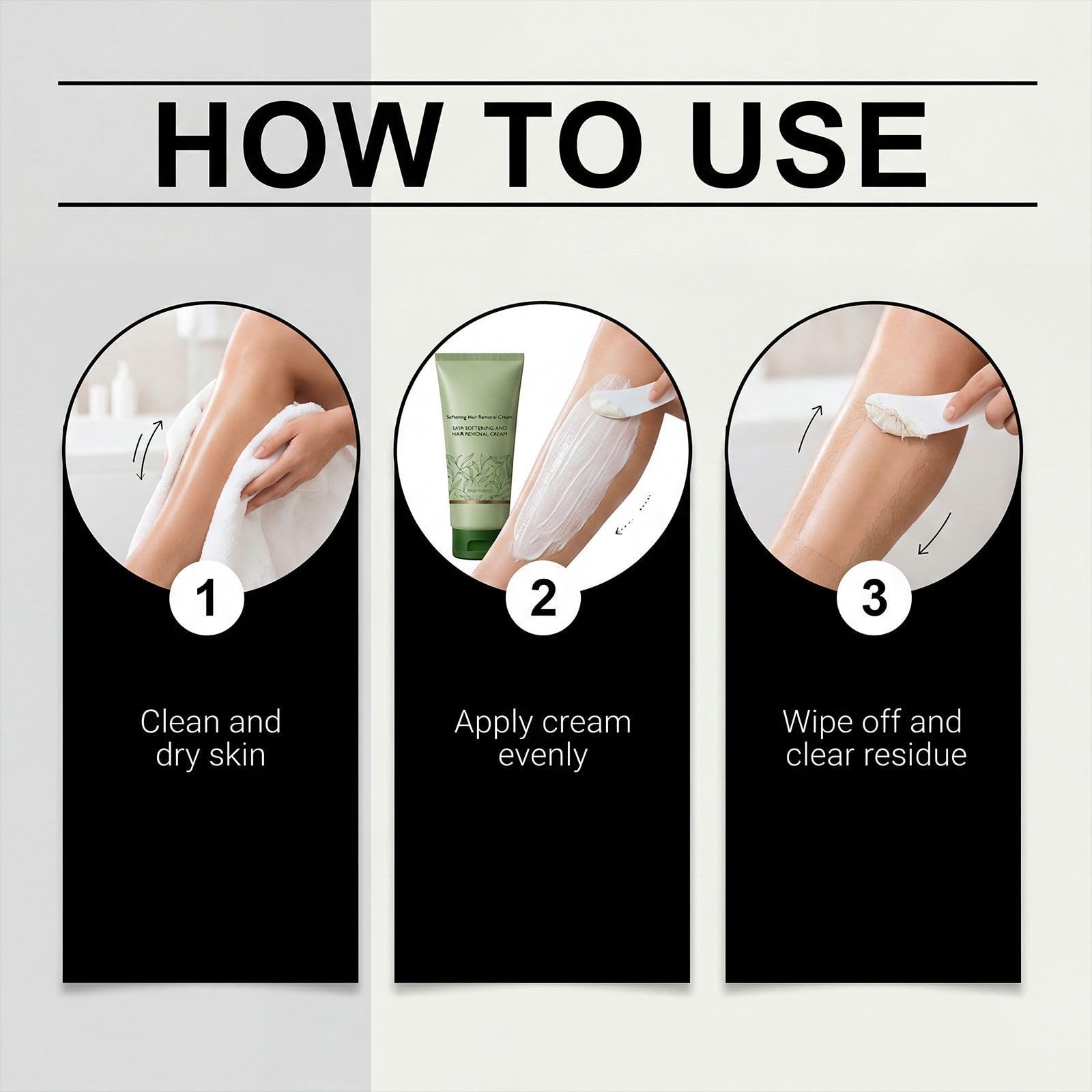 Crema di depilazione lenitiva per il viso per le donne, crema depilatoria rapida e indolore per pelli sensibili, depilazione delicata per le braccia,crema di depilazione ad azione rapida per le (5