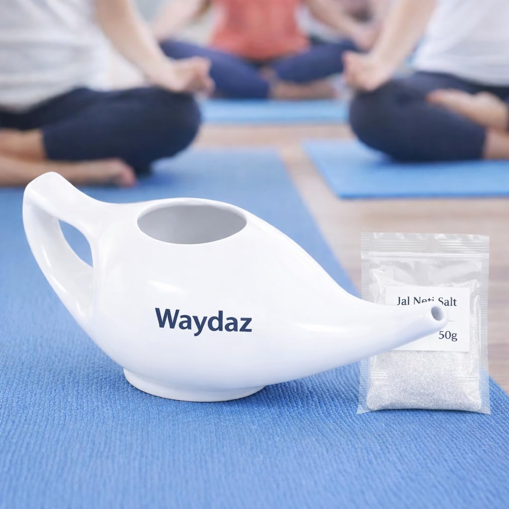 Lead-Free Ceramic Jal Neti Pot | Ayurvedic Yogic Nasal Cleansing Lota | Sinus & Nasal Care Tool | 0g Jal Neti Salt Free (1)-image-14