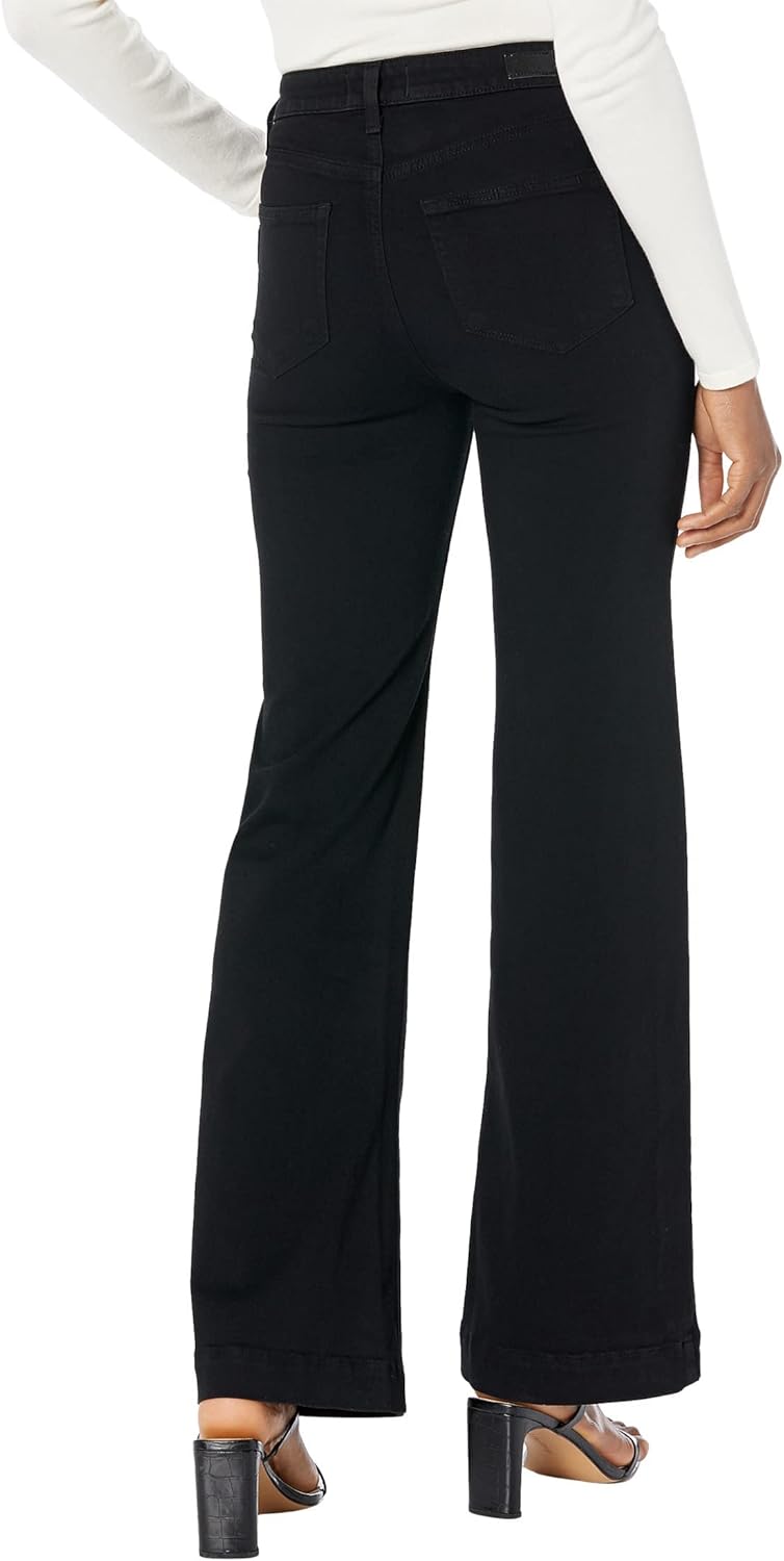 Paige Women's Leenah High Rise Wide Leg Transced Denim Cognac Luxe Coating