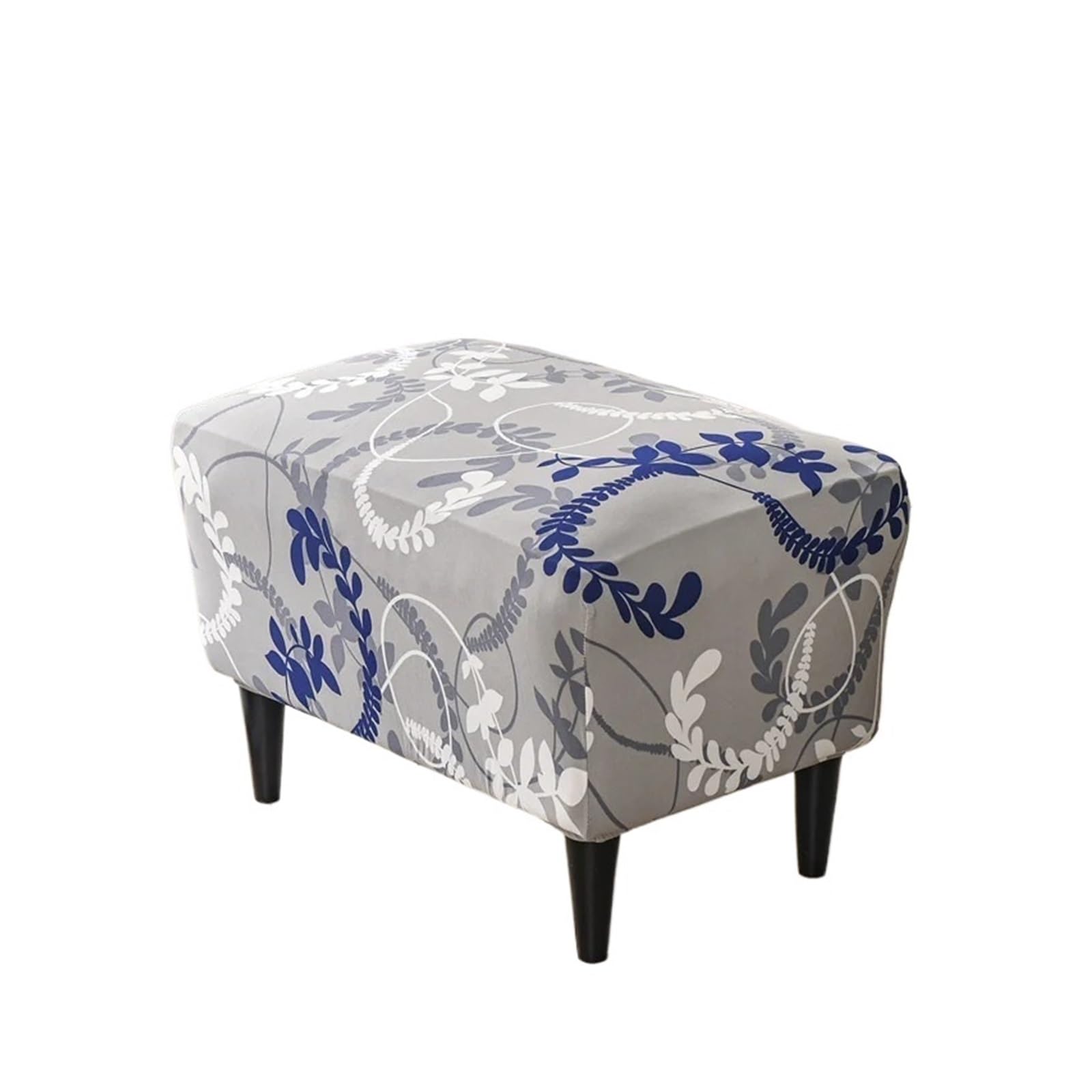 GCYEIDMA Wing Chair Slipcover Wing Chair Slipcovers Stretch Fabric Wingback Sofa Covers Elastic Printed Armchair with Seat Cushion Case(B4 Ottoman Cover)
