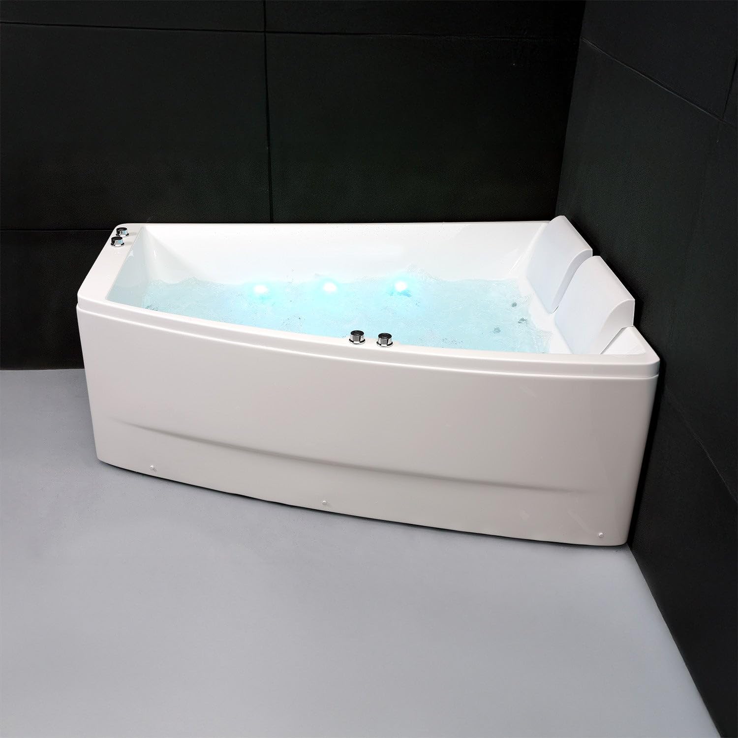 Baignoire Balnéo Sangha Duo Wave Droite 170 x120 x63 cm, by SPALINA