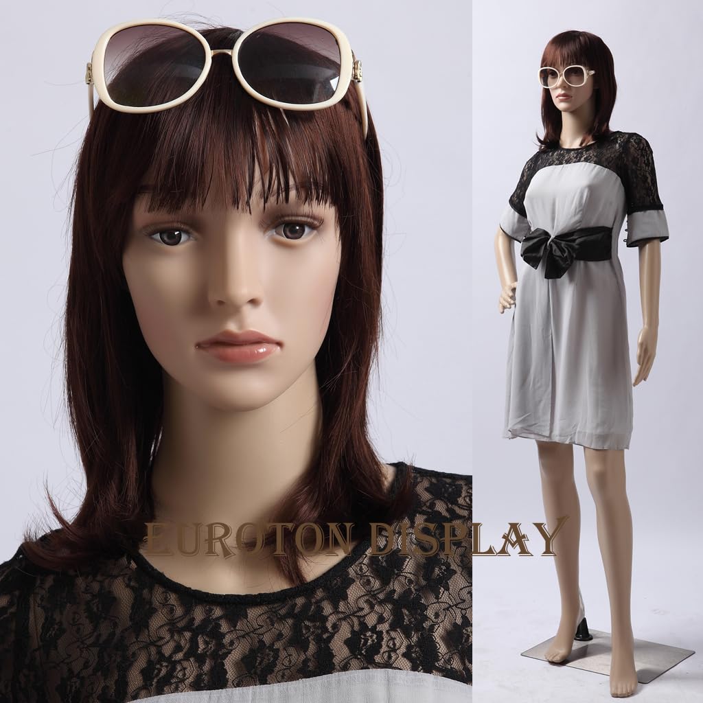 SF-9 Schaufensterpuppe mit 2 Perücken gratis weibliche Schaufenterfigur Mannequin Kopf und Arme beweglich