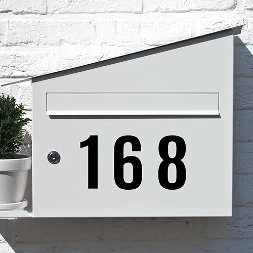 Miniatura 5 de Calcomanías de letras grandes de 4 pulgadas, 103 piezas, 10 hojas grandes autoadhesivas de números, para buzón, puerta, automóviles, ventanas,