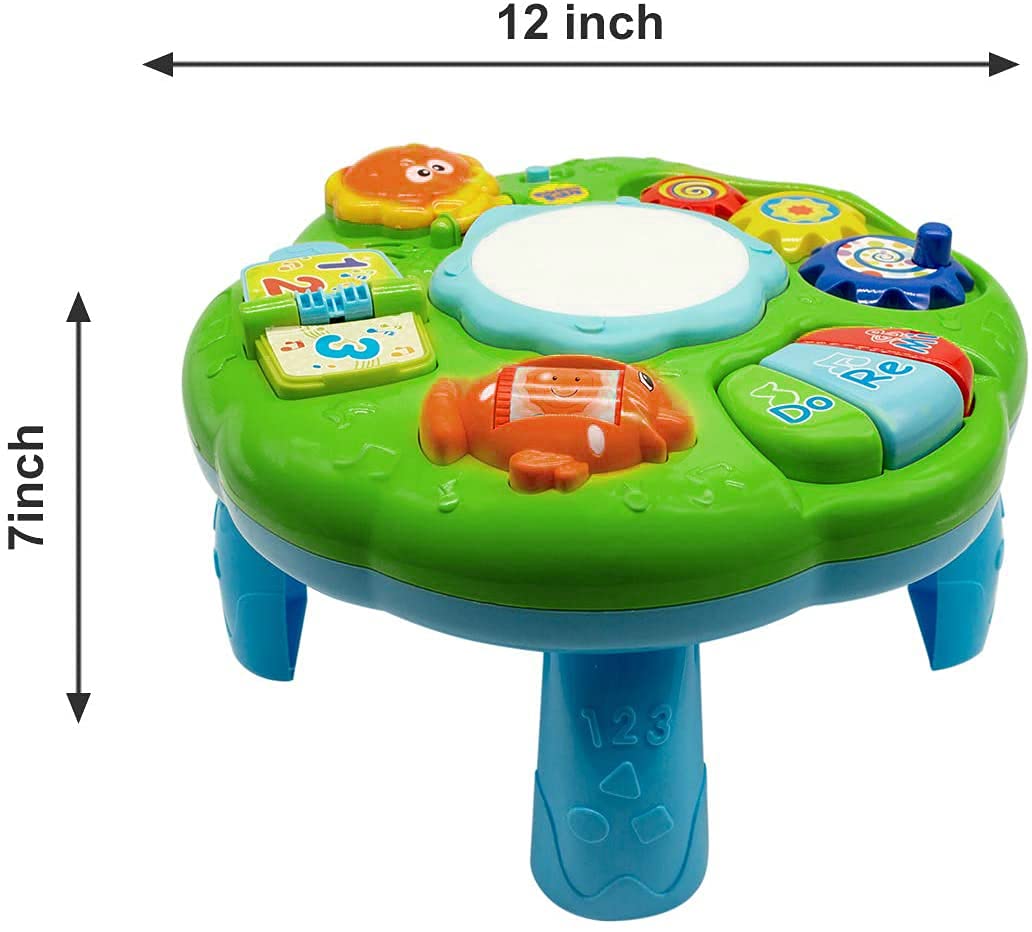 Juguetes para bebés de 6 a 12 meses, centro de mesa de actividades para bebés, juguetes musicales para bebés de 0, 3, 6, 9, 12, 18 meses, juguete para niños y niñas de 1, 2, 3 años 7