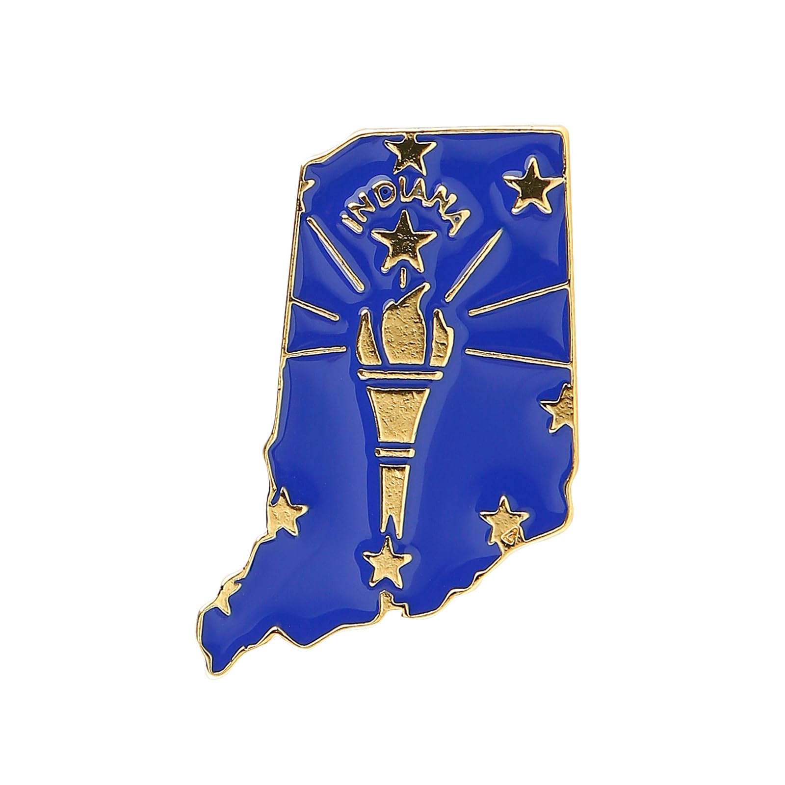 State Shaped Map Lapel Metal Pin Enamel Brooch Keepsake Beautifully Designed for Backpack Hat