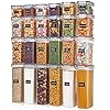 Vtopmart Airtight Food Storage Containers with Lids, 24 pcs Plastic Kitchen and Pantry Organization Canisters for Cereal…