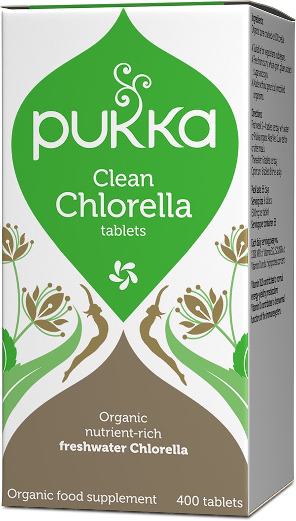 Pukka Chlorella Tablets - Organic Bio Nutrients - 400 Tablets