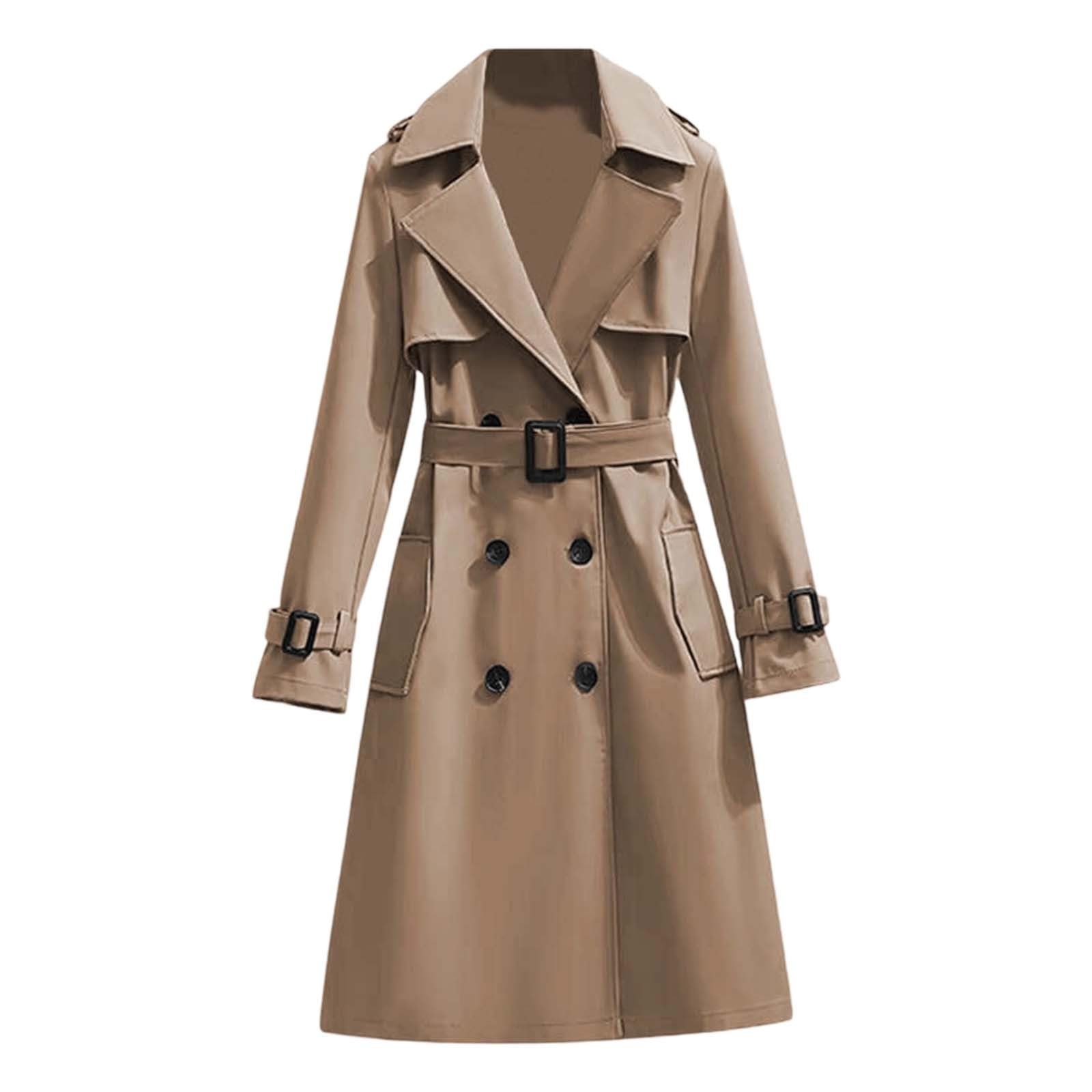 Abrigo de mezcla elegante y cálido para mujer chaqueta casual versátil invierno prenda exterior básica moda informales formales
