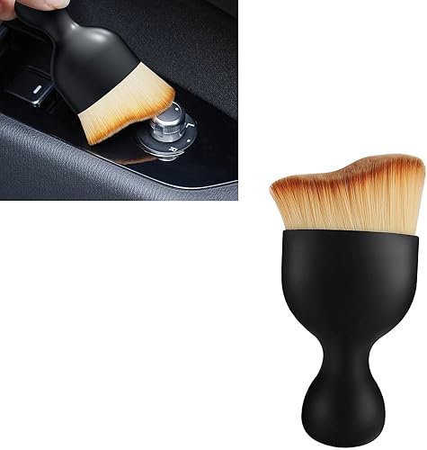 1 cepillo de polvo para interior de automóvil, cerdas suaves, herramienta de limpieza universal para detallar el polvo, cepillo universal de