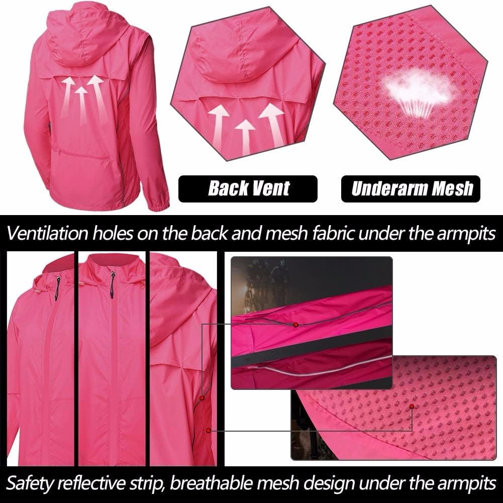 SIDHU Damen Fahrradjacke 2-in-1 Mit Abnehmbaren Ärmeln - Winddicht, Wasserdicht, UV-Schutz