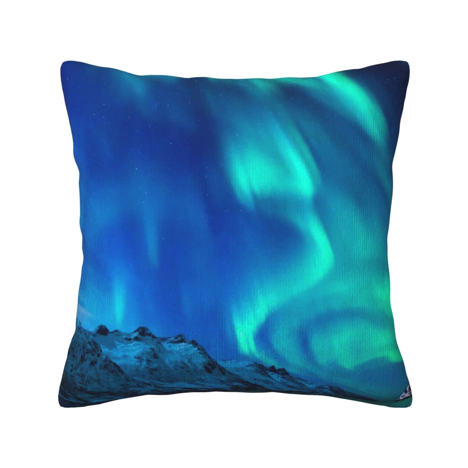 Housses de coussin aurores boréales velours côtelé pour canapé et lit