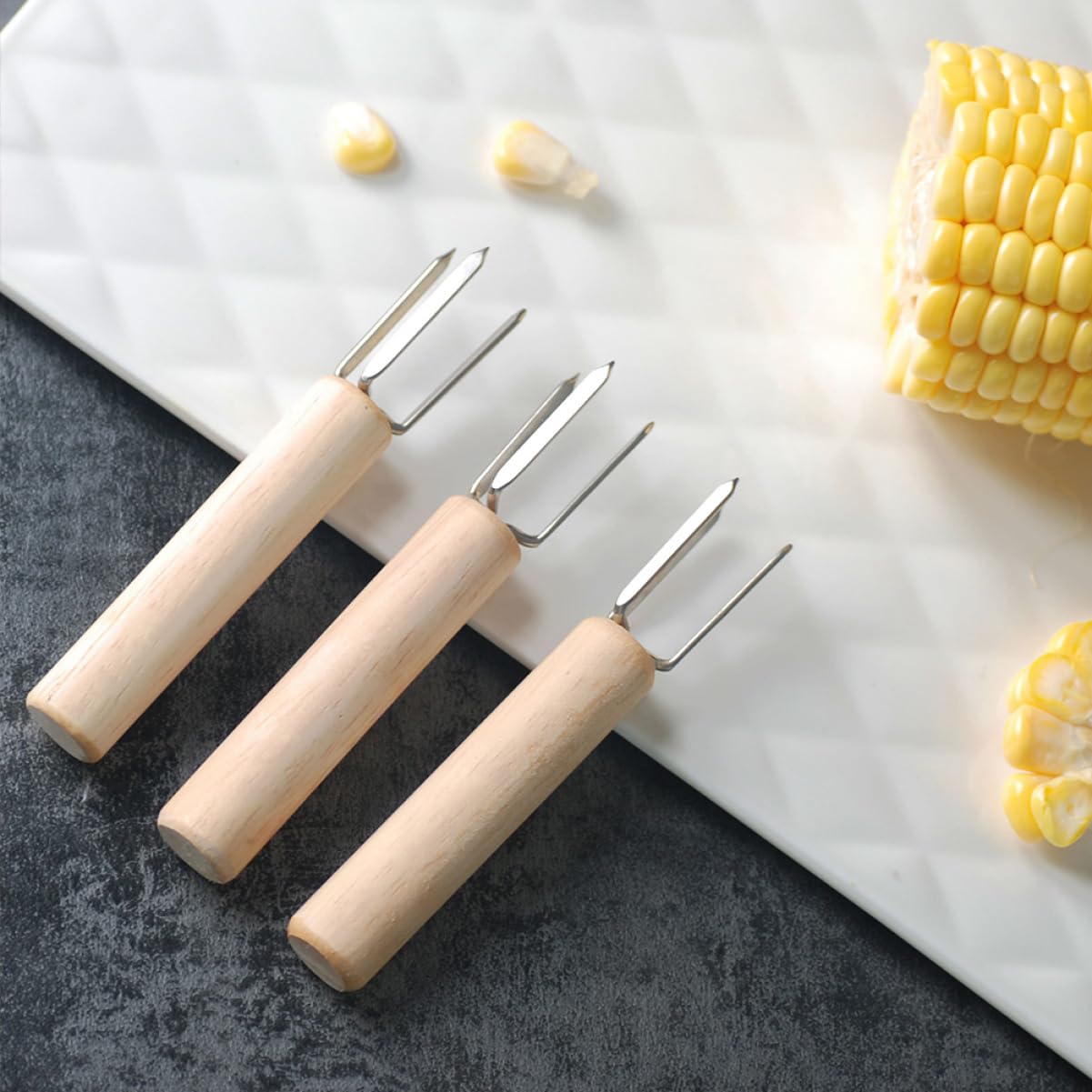 24pezzi Forchette Per Inossidabile Accessori Bbq Multifunzionali Per Grigliate - e Forchettone Per Corn Holders Utensili Per Barbecue