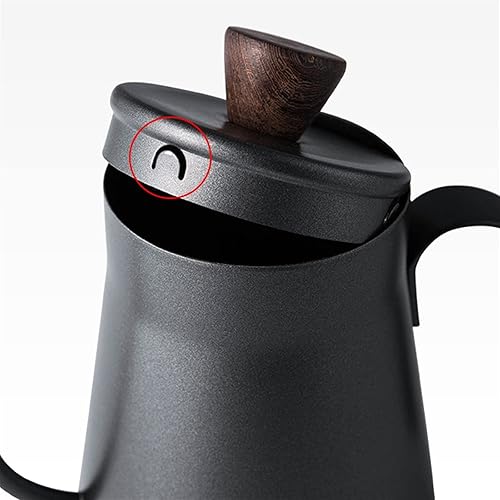 Miniatura 5 de Wonzone kfh - Olla de café de 135fl oz con cuello de cisne botella de boca fina de acero inoxidable gruesa para el hogar cocina hervidor de agua