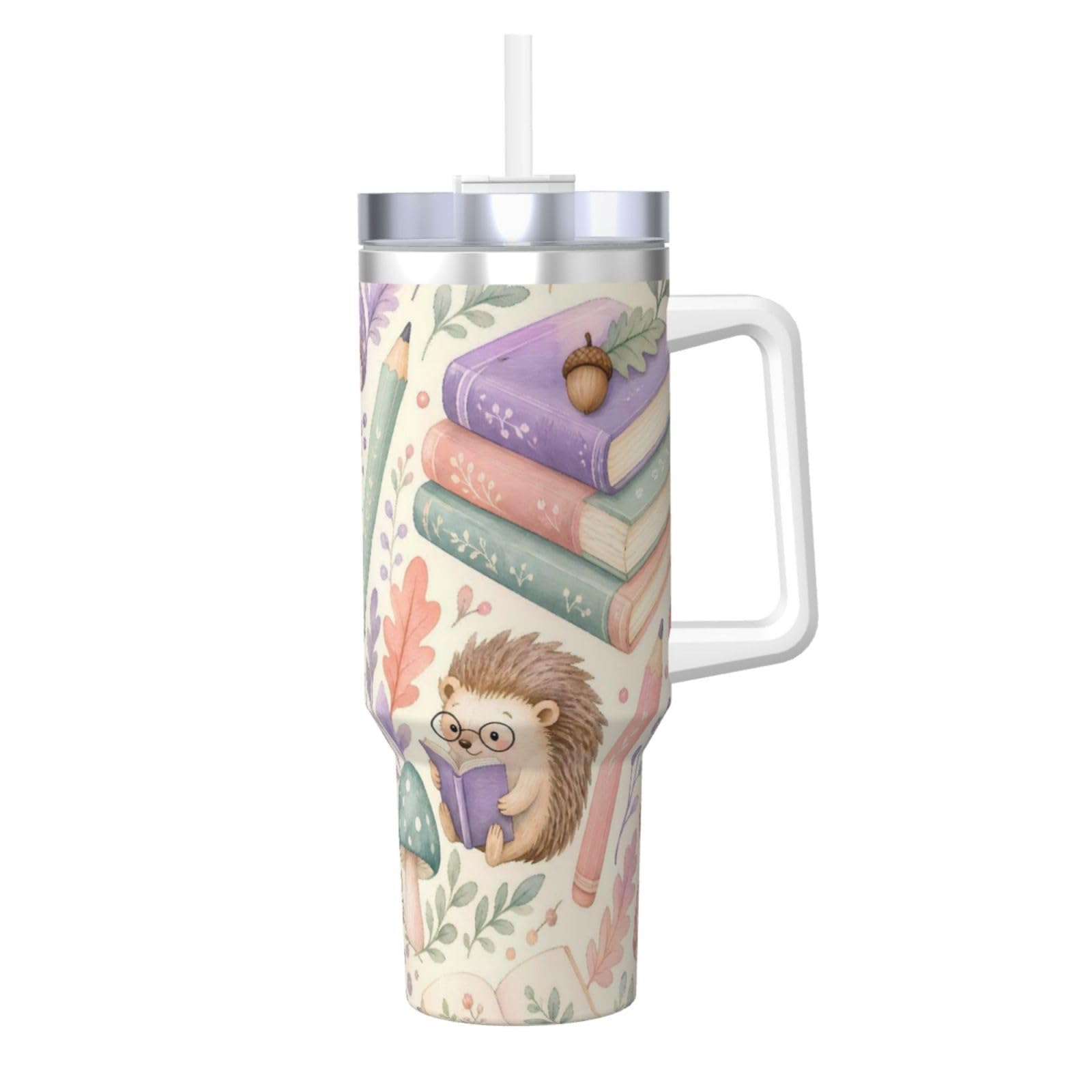 Vaso aislado de 40 oz Mushroom Forest para café y agua, ideal para el coche o el trabajo