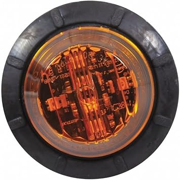 Maxxima M09410Y Amber 1-1/4" Round LED Low-Profile Clearance Marker Light