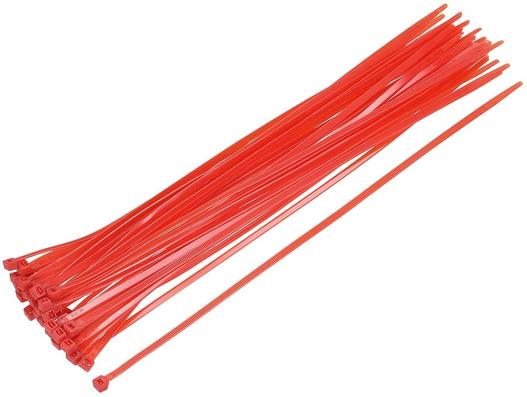 Kabelbinder – 300 Mm X 4,8 Mm, Starke Nylon-Binder (400 Stück, Rot)