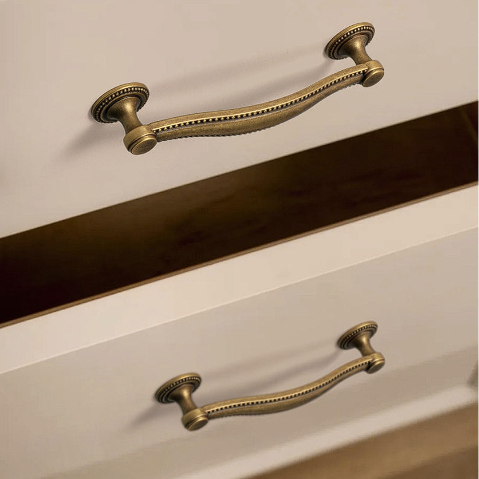 Schrankgriffe aus Messing in Antikbronze mit Doppellochbefestigung, zwei Längenoptionen for Kleiderschränke, Schubladen und Küchenschränke(187mm)