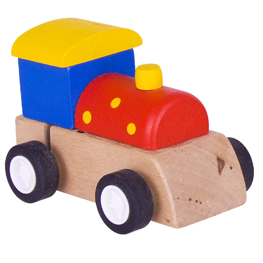 Bigjigs Toys Clockwork Train (Red with Yellow Spots)