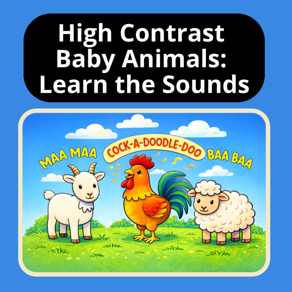 High Contrast Baby Animals: Learn the Sounds