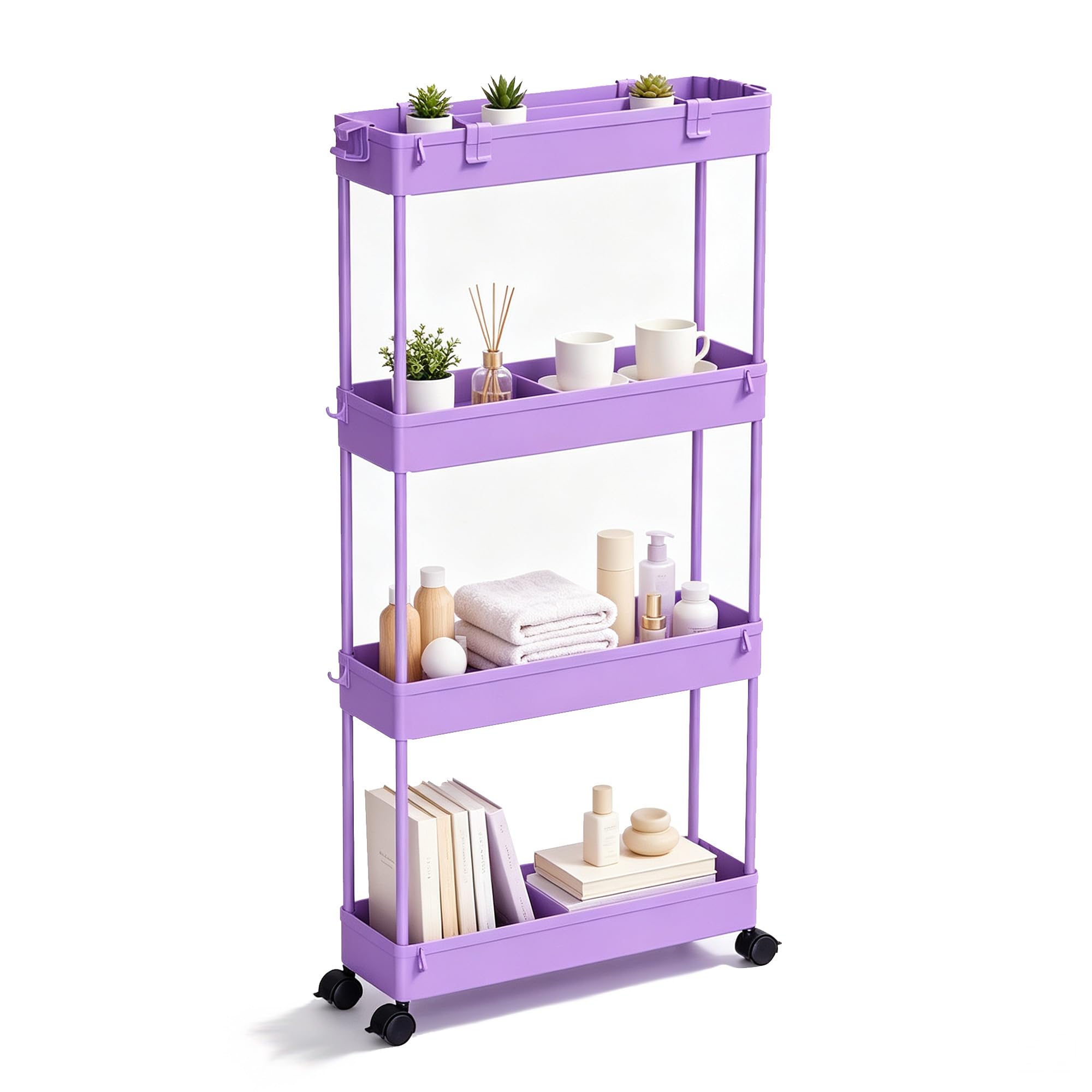 Photo 1 of SPACELEAD Slim Storage Cart 3 Tier Purple