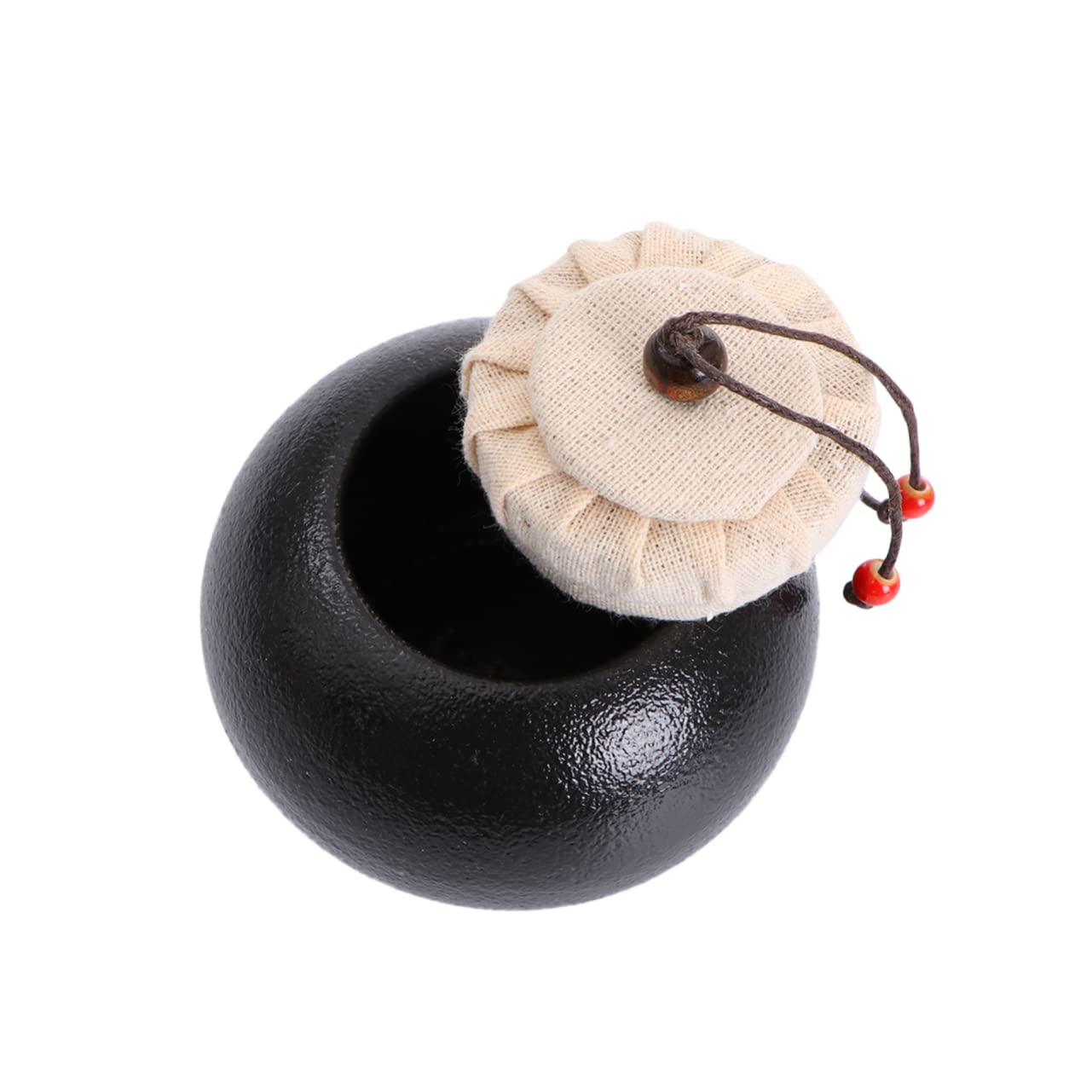 Zerodeko Black Ceramic Tea Container Tea Container Jar Chinese Style Tea Coffee Canister Ceramic Tea Tin Loof Sealable Containers Porcelain Tea Container Coffee Jars Ceramic Pot Food