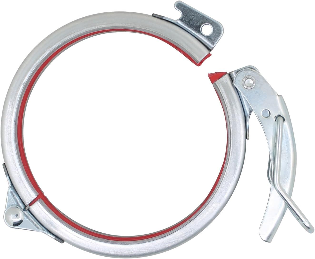 Pipe clamp hose clamp quick release round duct clamp quick pipe clamp barrel clamp ring SS/galvanized 80-400mm dia Adjustable(Stainless steel,125mm)