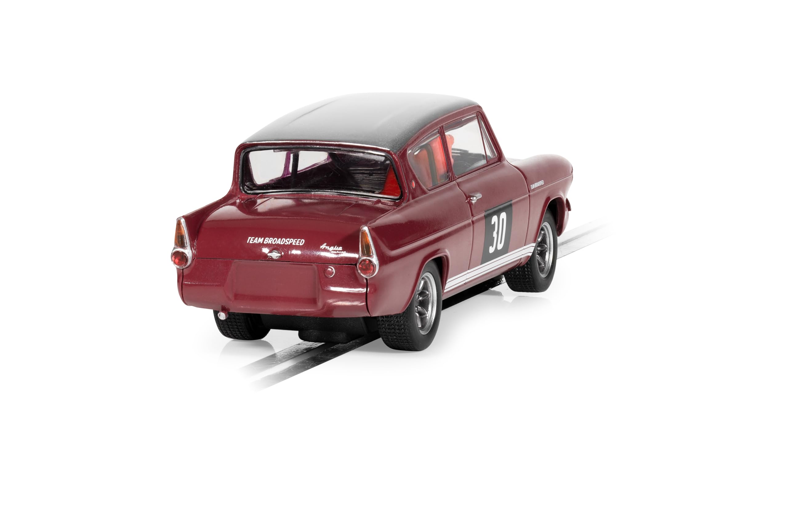 Scalextric C4546 Slot-Cars Ford Anglia 105E-Broadspeed, Marrone
