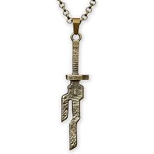 Toji ISoH Spear Necklace Pendant With 22 Inches Chain - Ancient Bronze Looking Jewelry brass